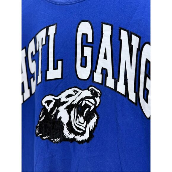 Hustle Gang Mens Blue Short Sleeve Crew Neck Bear Graphic Print T-Shirt Size 2X - Picture 7 of 8